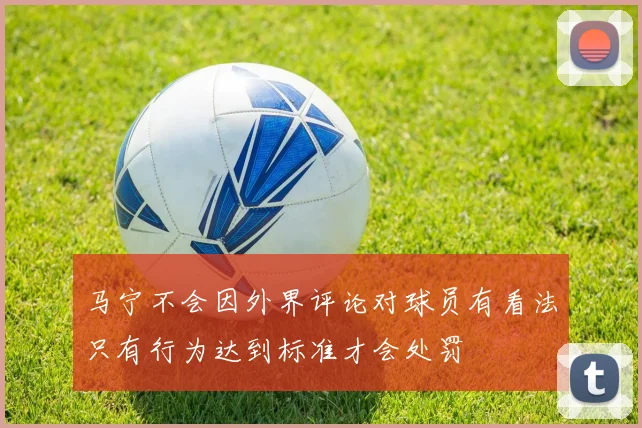 马宁不会因外界评论对球员有看法只有行为达到标准才会处罚